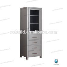 Modern Freestanding Tall Side Cabinet, wood bathroom linen cabinet